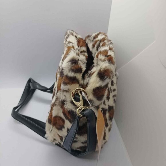 Pompompurin sanrio animal print faux fur shoulder bag - Picture 2 of 9